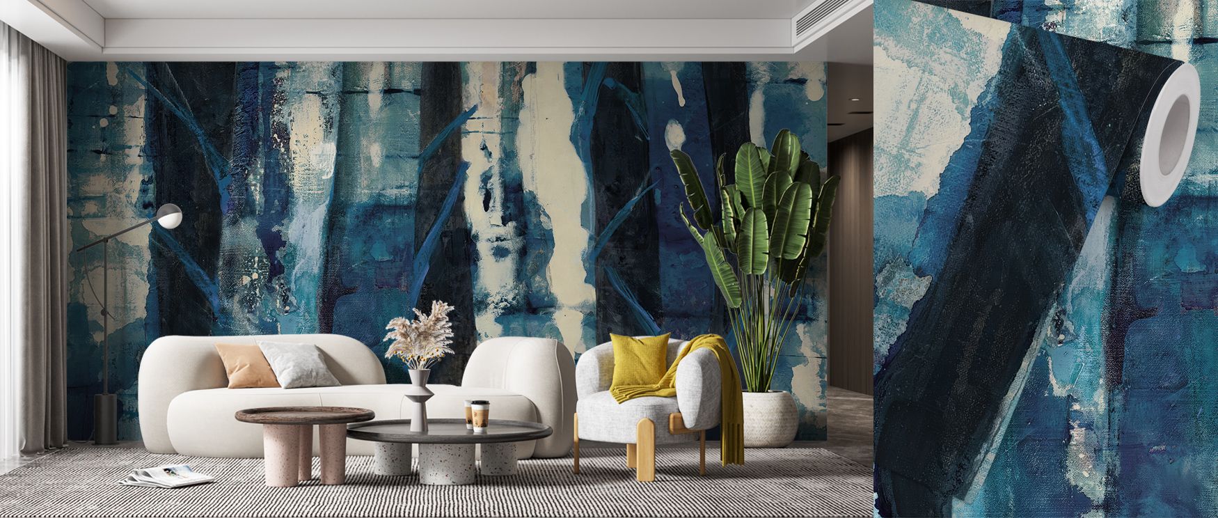 Through texture and tone, Deep Woods III Indigo Wallpaper captures twilight’s descent into stillness. The gradation of indigo light conveys serenity, making each wall a portrait of nature’s quiet and timeless composure. 