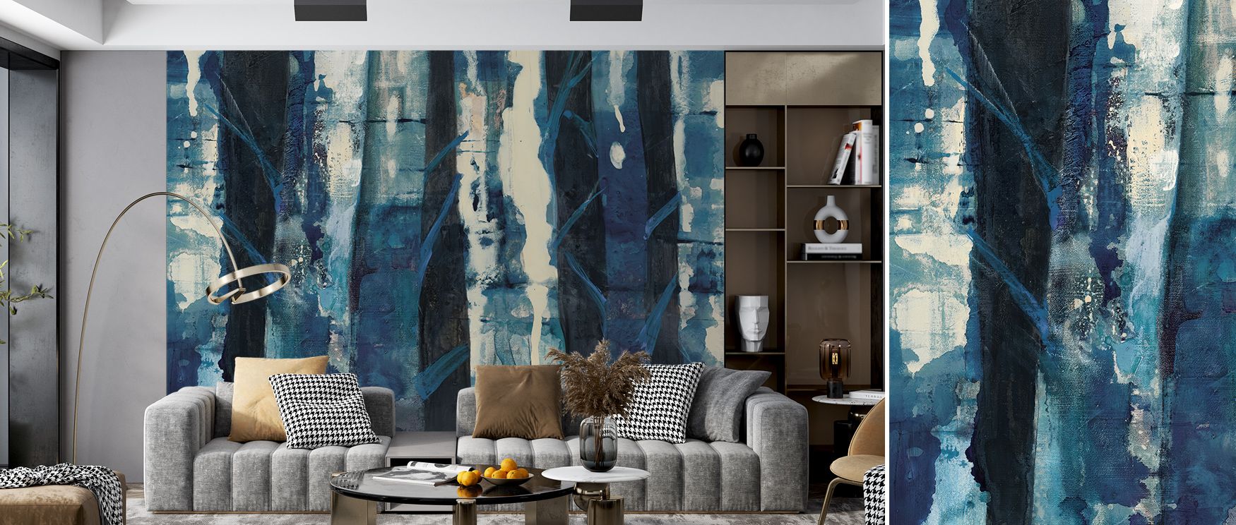 Serenity lives within Deep Woods III Indigo Wallpaper, expressed through luminous indigo tones and organic forms. It blends elegance with quiet emotion, transforming plain walls into evocative landscapes of still beauty. 