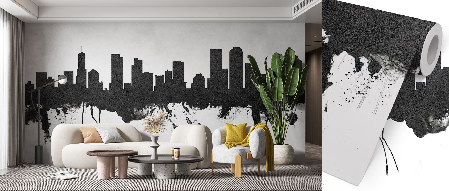 Elegance and geometry converge in Denver Skyline Black & White Wallpaper as its linear composition channels harmony and poise. The design brings an understated luxury, offering homes a vision of purity and refinement drawn through the precision of archite