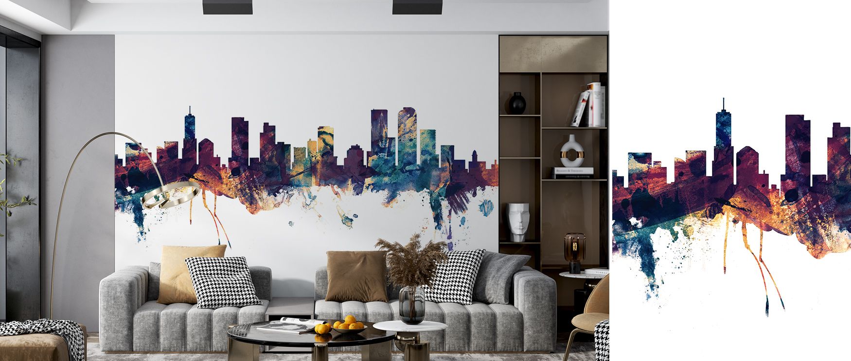 A gentle horizon unfolds across Denver Skyline Blue & Bronze Wallpaper, uniting structure with emotion. The bronze accents gleam subtly as the blue tones deepen, producing a design that exudes refinement, comfort, and artistic spirit throughout elegant in