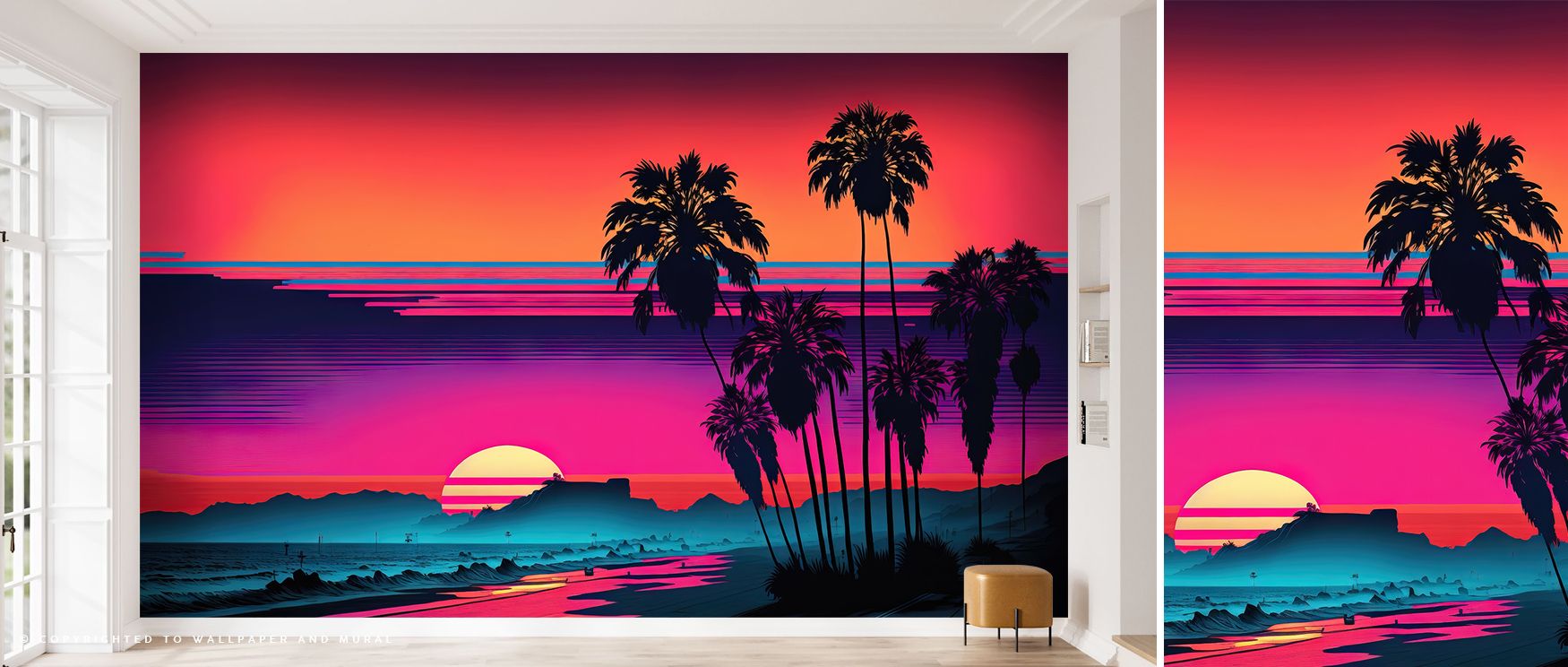 Evening Beach Wallpaper captures gentle waves under muted evening skies, layering soft textures of sand and water for a soothing interior mood. Subtle horizon tones and fading sunlight convey calm. Visual depth encourages quiet contemplation, ideal for be