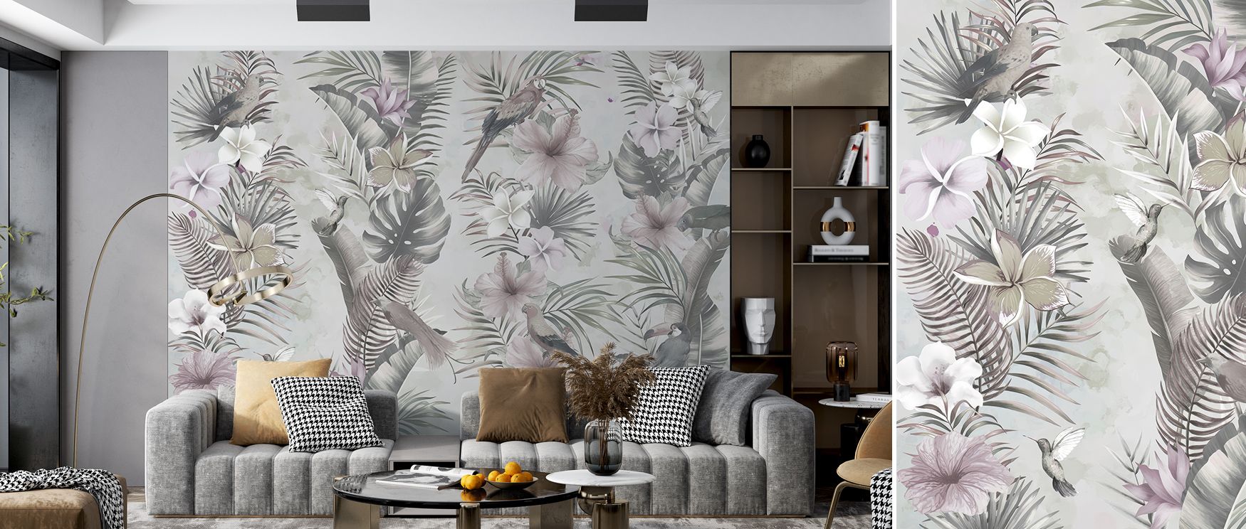 Exotic Vibesmmm Wallpaper energizes interiors with flowing tropical leaves, layered foliage, and bold greenery for bedrooms, living rooms, or lounge areas. Shadowed textures and subtle highlights create depth, movement, and visual rhythm. Overlapping moti