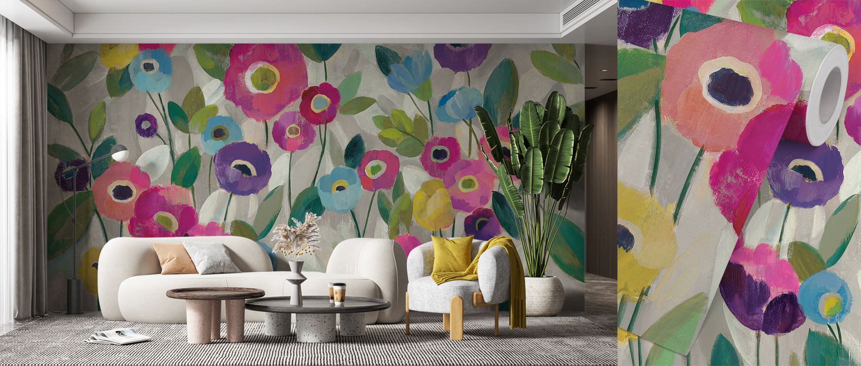 A soothing balance of tone defines Fairy Tale Flowers V Pink Wallpaper as each blossom radiates quiet charm. The subtle layering and organic composition evoke serenity, bringing artistic femininity to interiors filled with warmth. 