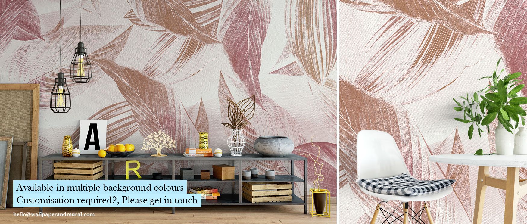 A rich tapestry of palm fronds and colorful tropical birds fills this wallpaper design, turning any wall into a lively natural sanctuary. 