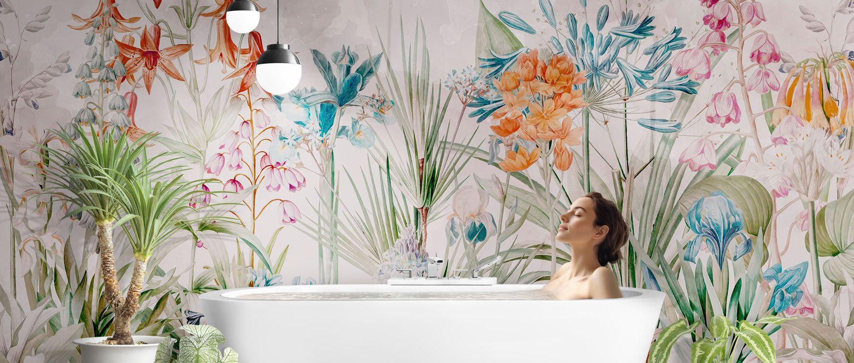 Field of Dreams Orange Floral Wallpaper merges tropical vitality with dreamy charm, offering walls depth and vibrancy for stylish, colorful interiors. 