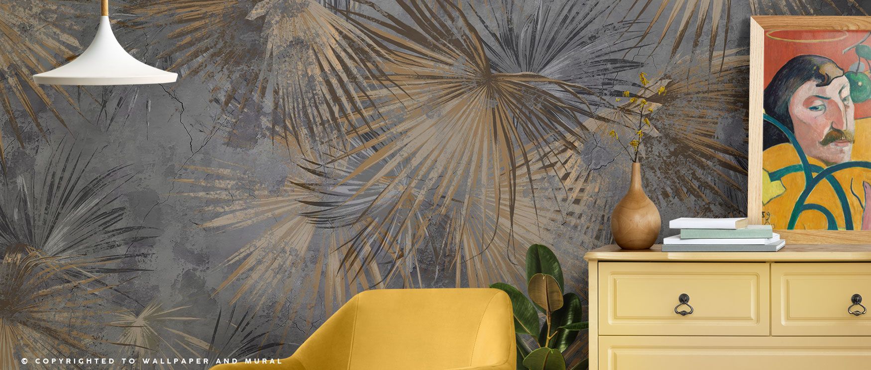 The Retro Sunny Palms Wallpaper merges palm-inspired imagery with a neutral modern palette, creating calm and timeless interiors that capture tropical charm without overwhelming, making it ideal for stylish bedrooms, cozy lounges, or creative interiors in