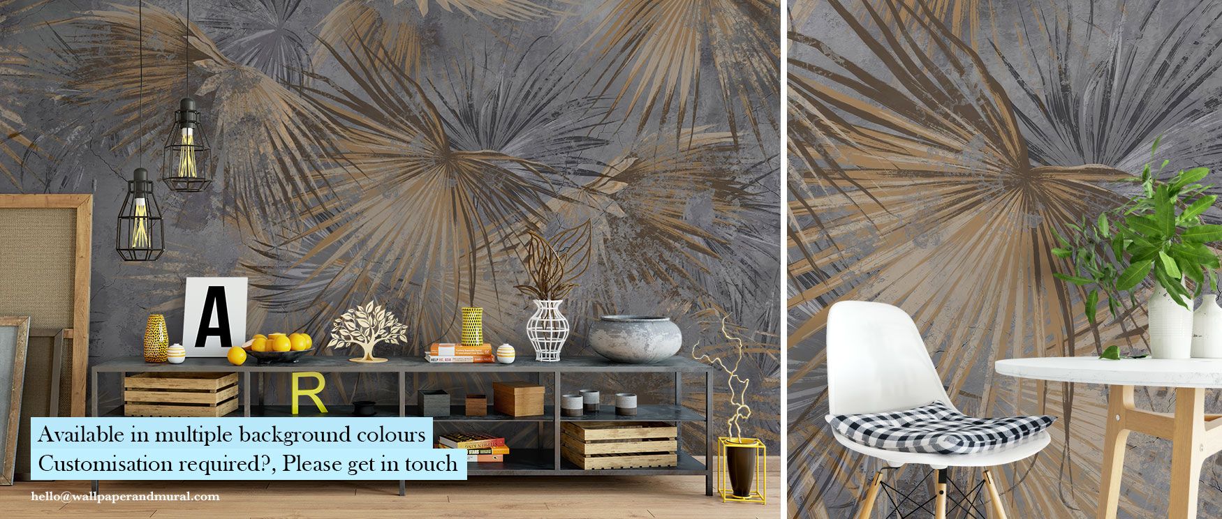 Palm patterns stretch across a refined base of soft grey and sand in this wallpaper, evoking nostalgic tropical warmth with understated elegance that fits effortlessly into modern or vintage-inspired homes, turning walls into calming backdrops filled with