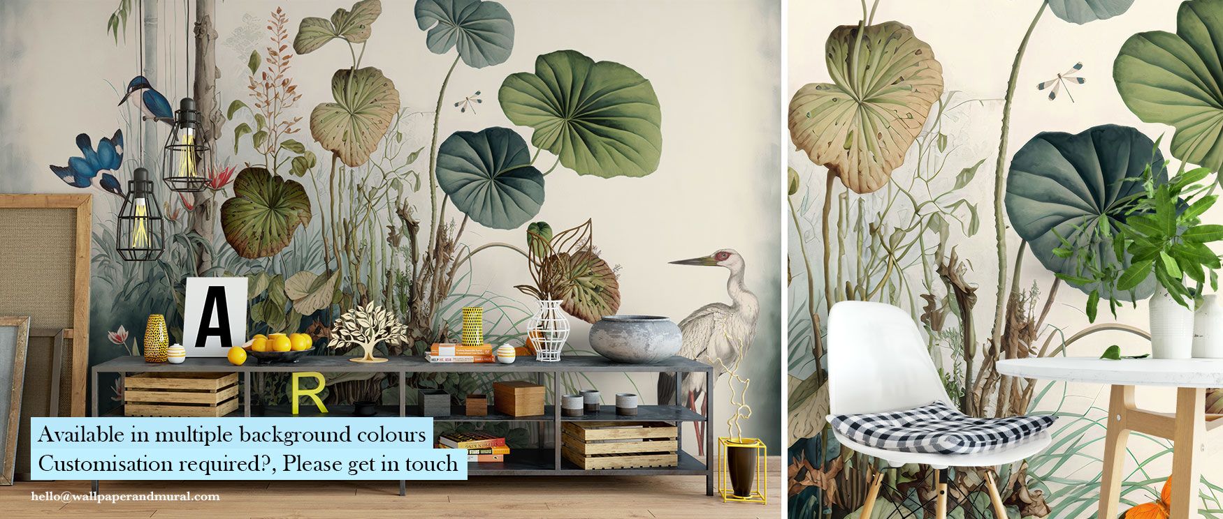 Birds with vivid feathers perch within tropical foliage in this wallpaper, creating interiors that radiate freshness and vibrancy, offering natural inspiration for creative living spaces, bedrooms, or lounges that embrace exotic beauty and nature’s vitali
