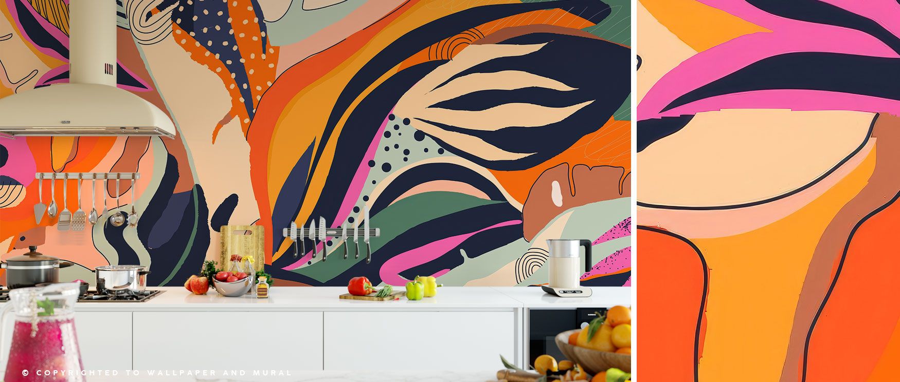 The Mesquite Colorful Wallpaper layers rich desert tones and intricate patterns, turning walls into lively expressions of creativity and natural charm that enhance interiors with warmth and bold artistic inspiration. 