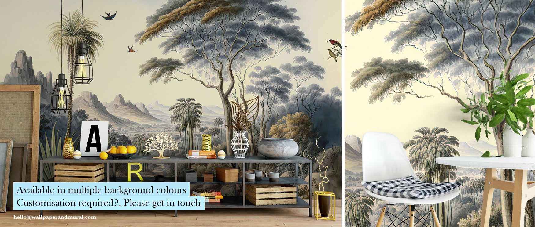The Road to Babylon Wallpaper depicts sweeping mountains, dense forests, and flocks of birds in motion. Its vintage artistry captures legendary landscapes, enriching bedrooms and studies with depth and calm. Perfect for those seeking mystique, it adds tim