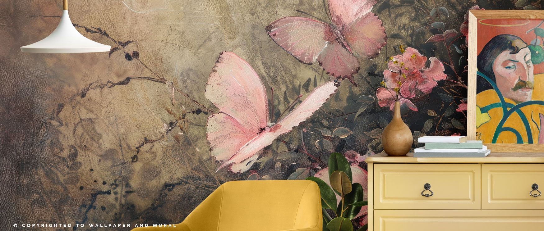 A whimsical fairytale garden emerges in the Flower Fairy Pink Wallpaper, with blossoms and fairies filling the scene. Its imagery transforms walls into dreamy retreats, enriching bedrooms, living rooms, or playful dining areas with charm and fantasy.