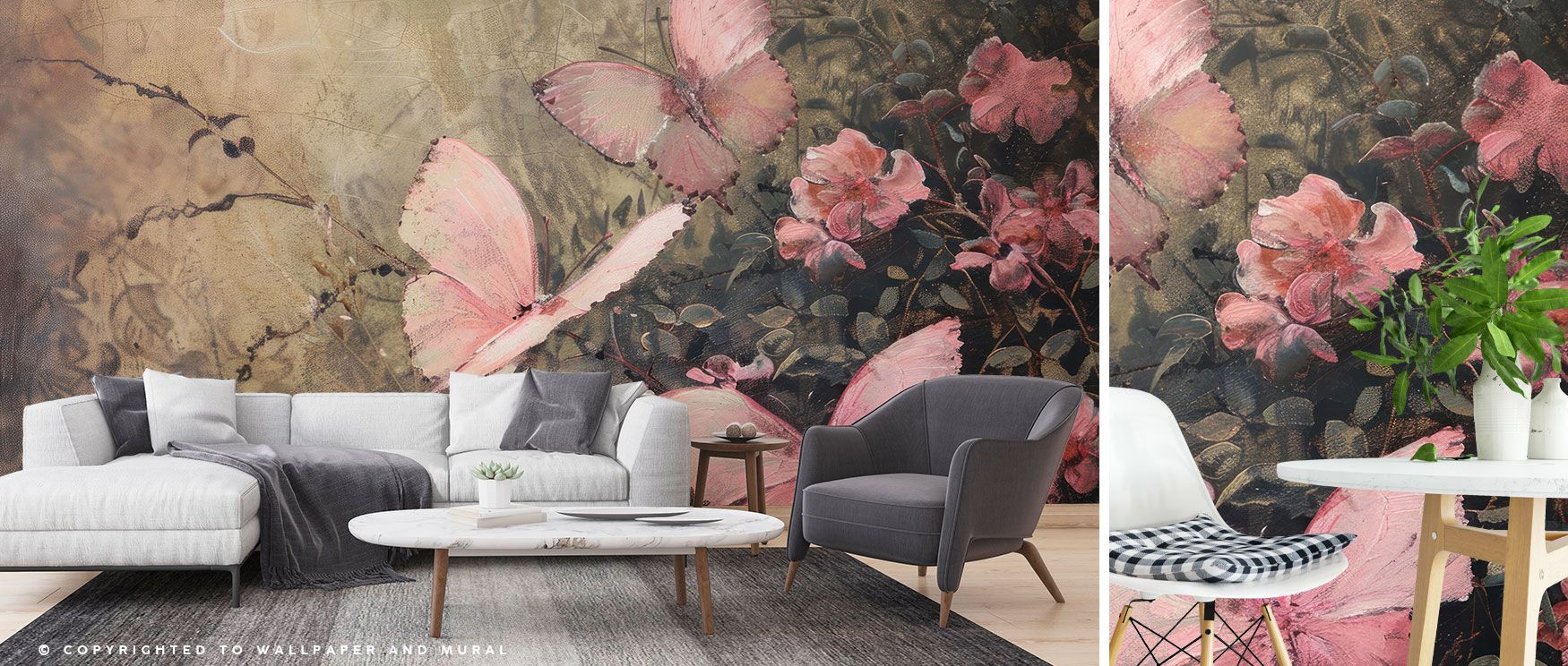 A whimsical garden unfolds in the Flower Fairy Pink Wallpaper, where blossoms and fairies mingle among botanicals. The design radiates playful charm, ideal for bedrooms or creative spaces. Its palette of pink tones adds softness and joy, transforming inte