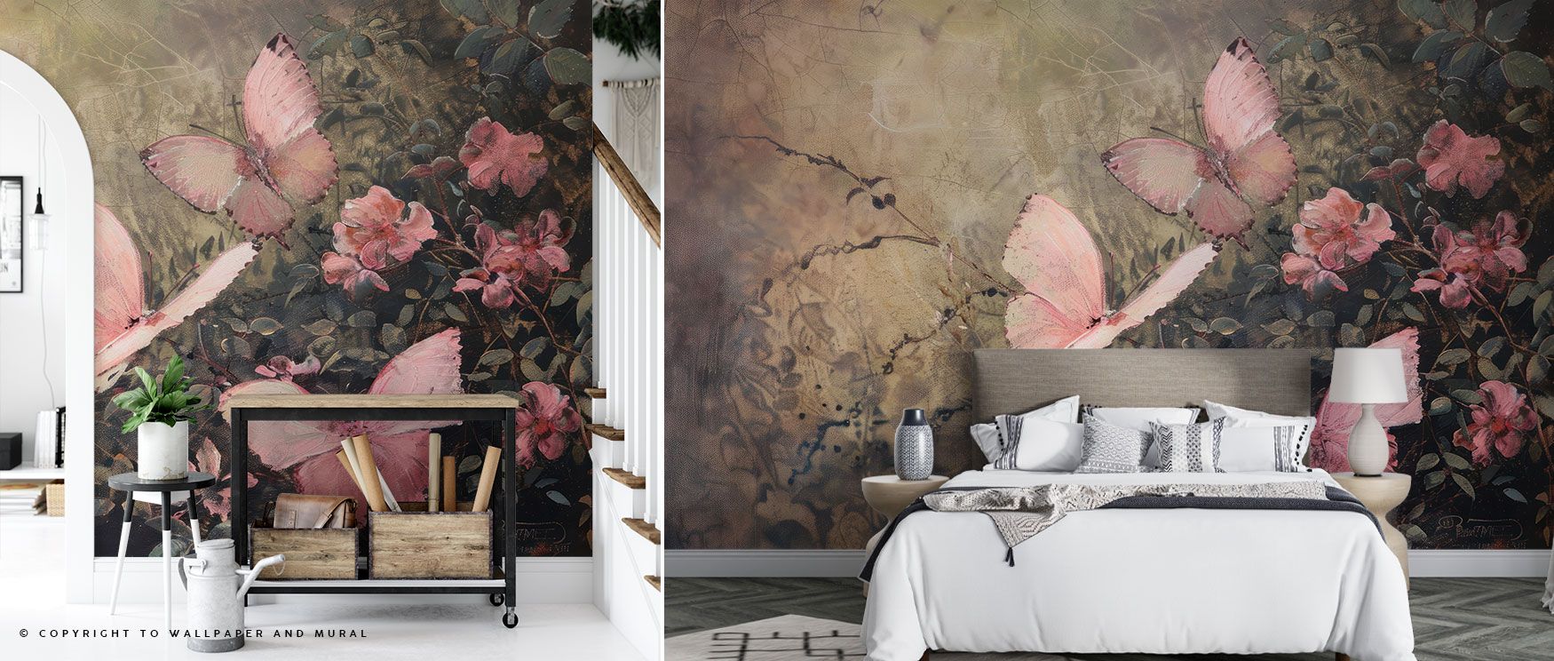 Lush pink botanicals frame fairies in this wallpaper, offering interiors playful beauty. The Flower Fairy design evokes whimsical retreats, ideal for bedrooms or creative spaces. Its charm makes walls both elegant and imaginative, blending natural inspira