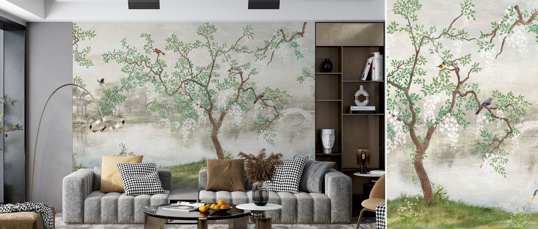 With flourishing plants, exotic trees, and vibrant birds, the Derous Trees Birds Plants Wallpaper fills interiors with bold tropical inspiration. Its imagery offers a balance of energy and calm, making it versatile for varied rooms. From living rooms to c