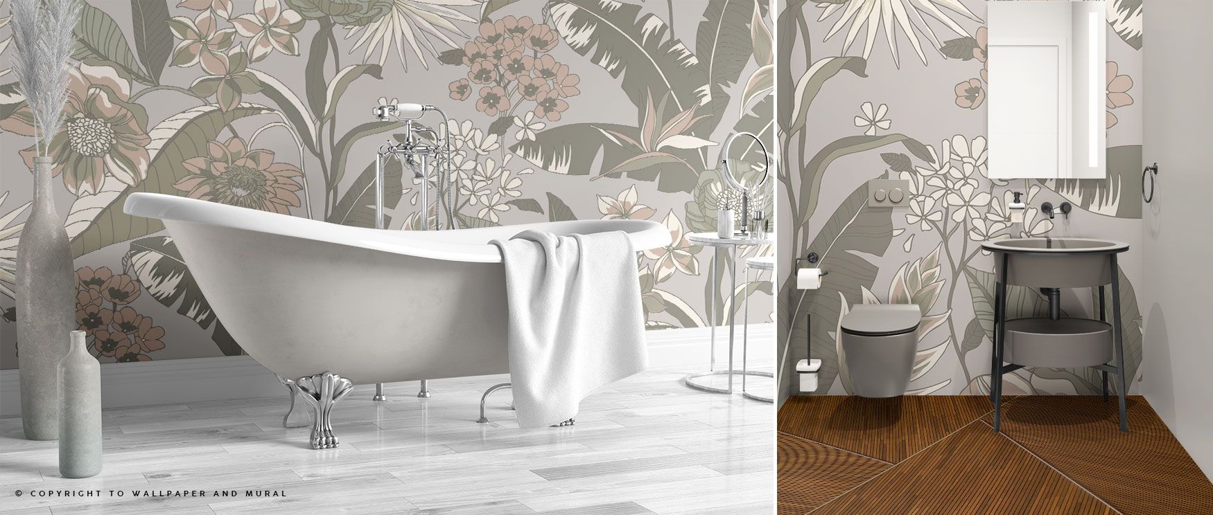 Catherine Artwork Wallpaper fills walls with botanical patterns, capturing lush foliage in elegant detail. The design enhances bedrooms, living rooms, or studies with calm inspiration, grounding interiors in garden charm. Its palette creates tranquility, 