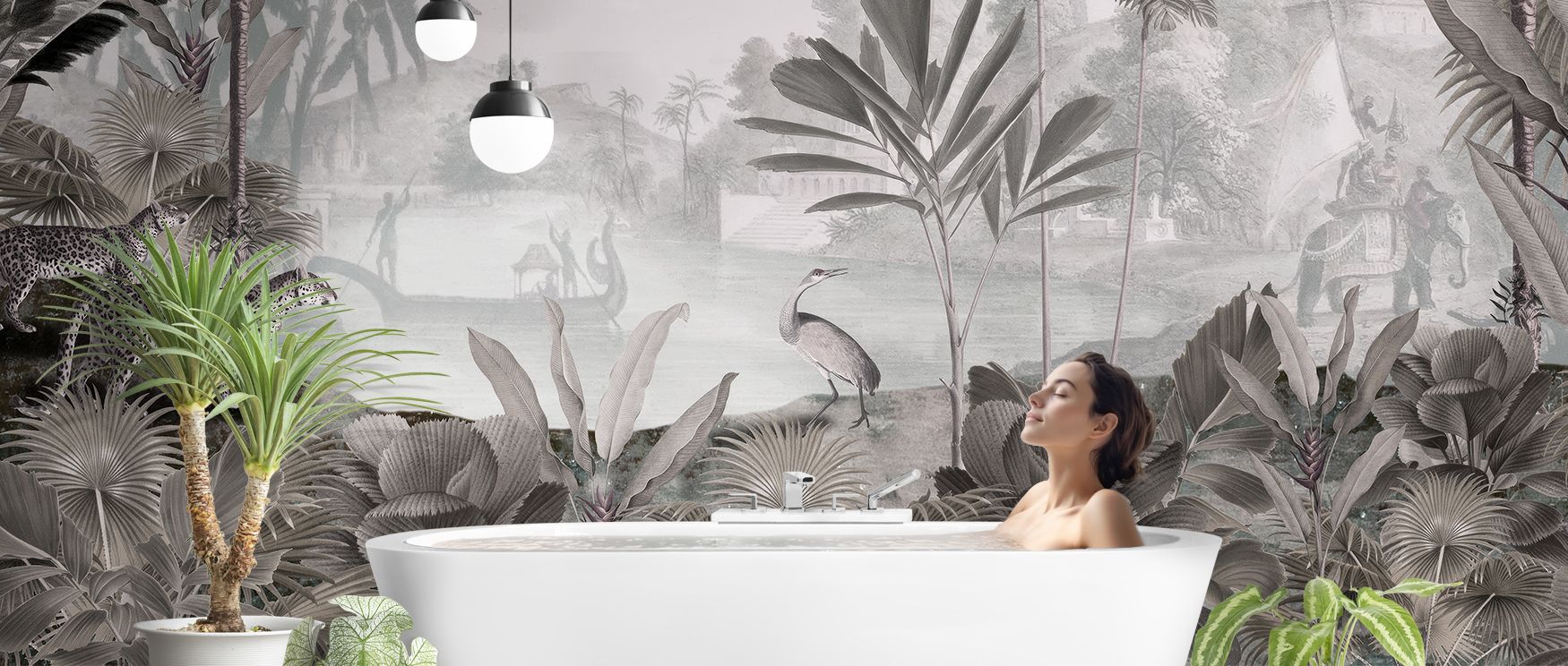The Leopard Landscape Wallpaper Mural presents exotic charm with its leopard surrounded by trees and birds. Its imagery enriches bedrooms, living spaces, or studies with bold vitality. The design radiates wild elegance while grounding interiors in natural
