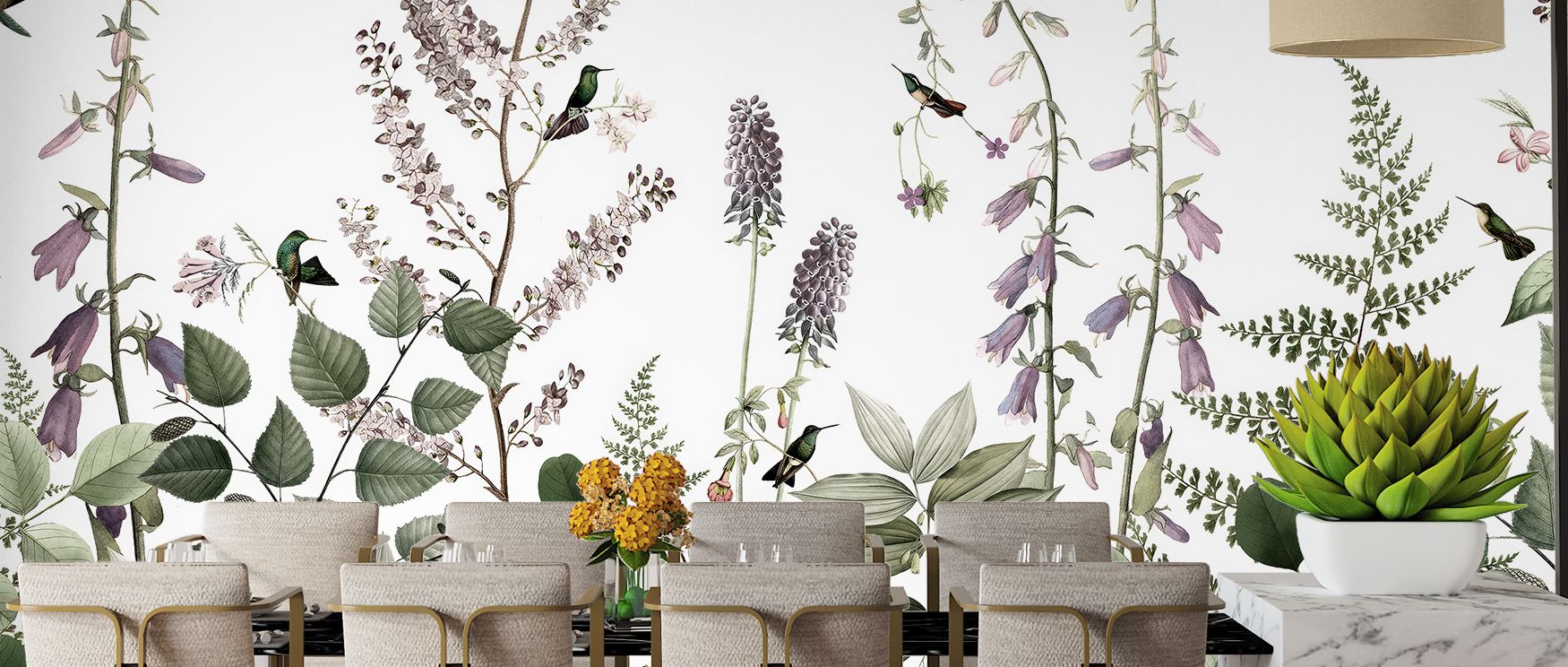 The Secret Garden feels timeless because it is neither overly detailed nor stark; it strikes the rare balance of grace and subtlety, a mural that becomes part of the home’s rhythm, offering a sanctuary-like backdrop that grows more rewarding over time.