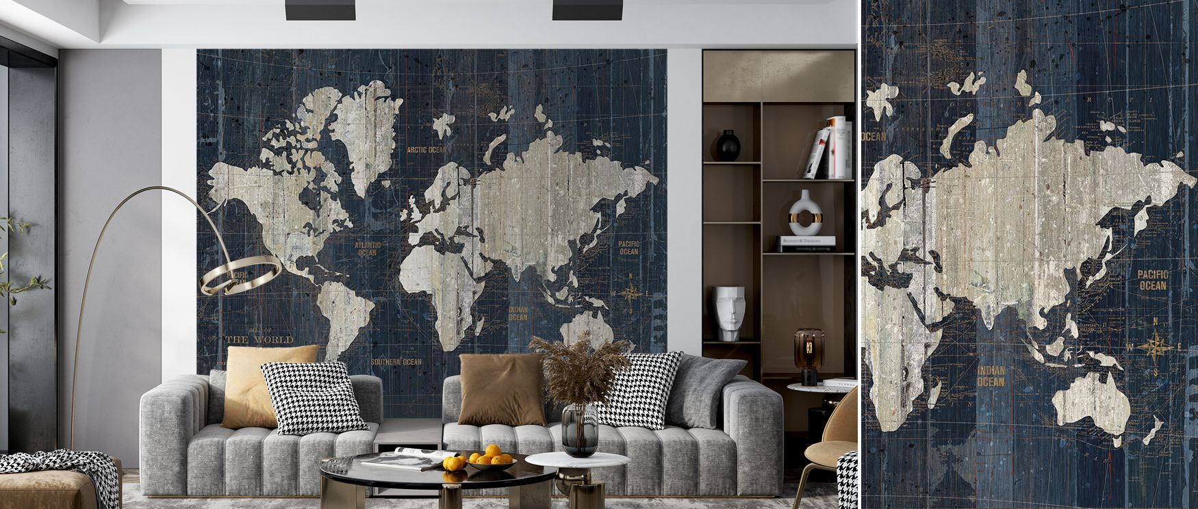 Old World Map celebrates vintage design, layering geography and culture across walls. Interiors become elegant sanctuaries where history and artistry thrive daily. Perfect for bedrooms, studies, or creative spaces, it enriches walls with charm. 