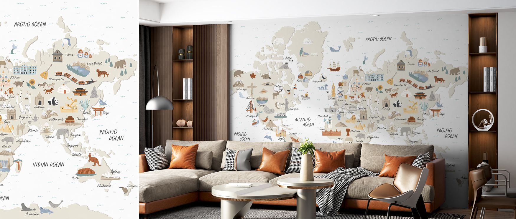 All Around The World Map radiates global sophistication, layering continents and cities into immersive rhythm. Interiors become educational sanctuaries filled with charm, balance, and curiosity, making spaces cultural and stylish.