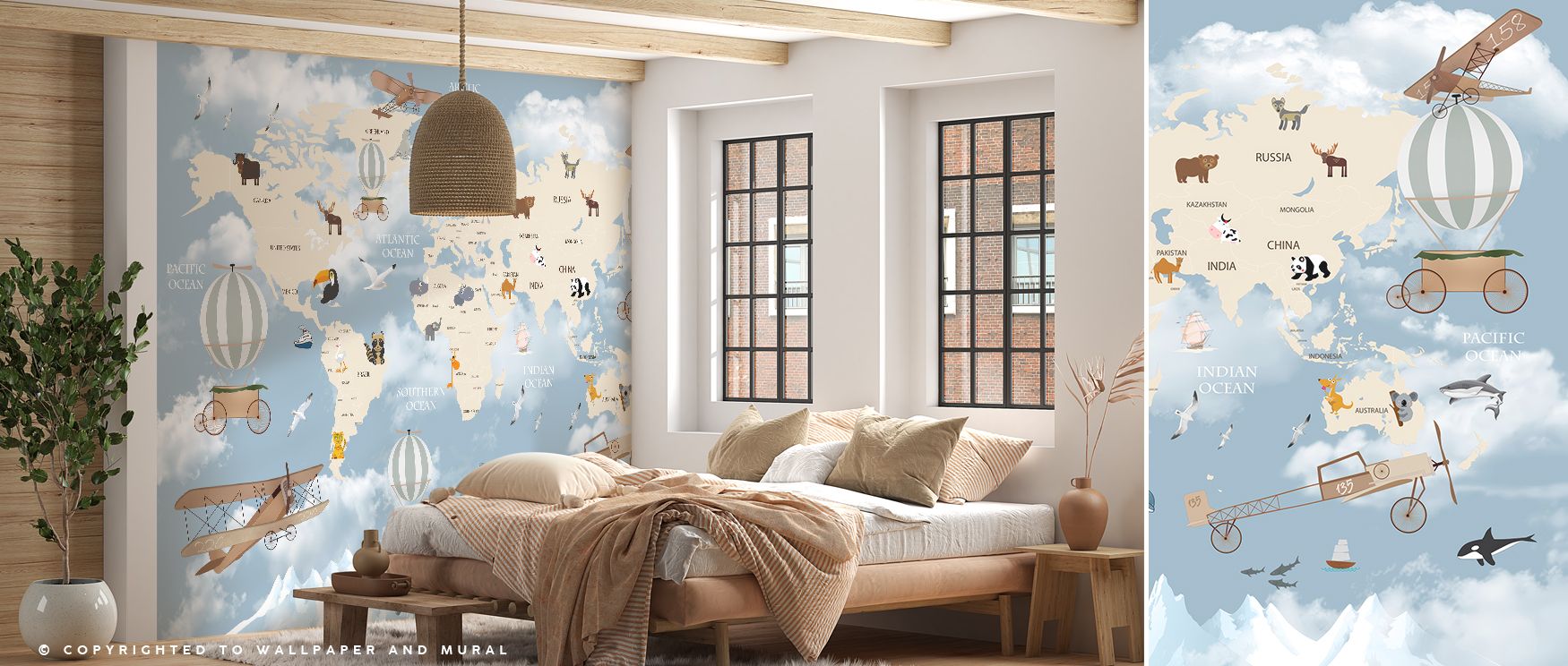 Adventure World Map balances exploration and design, making interiors cultural retreats. It enriches bedrooms, family areas, or studies with rhythm and charm, creating educational and stylish environments. 