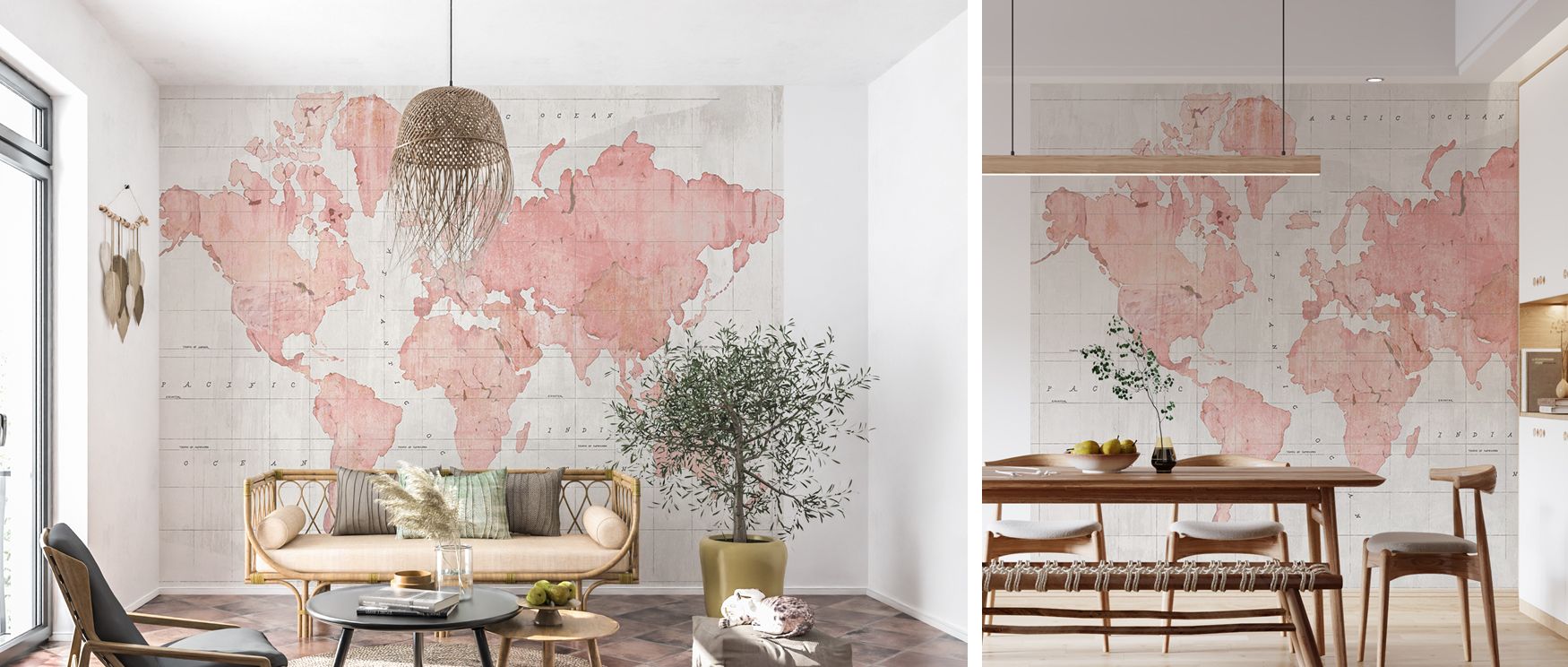 The mural radiates empowerment, blending cartographic charm with feminine tones. Its composition enriches creative spaces with cultural depth, turning walls into decorative landscapes of ambition and curiosity. 