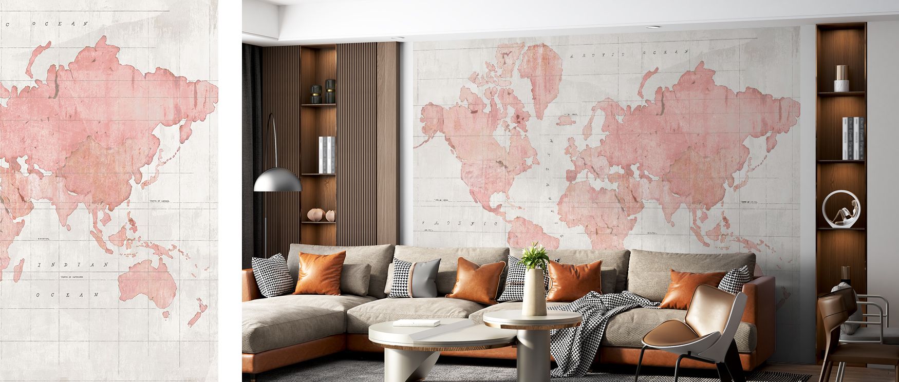 She’s Going Places inspires ambition and creativity, enriching girls’ spaces with rhythm, charm, and sophistication. Its pink tones and cultural icons create playful yet refined interiors. 
