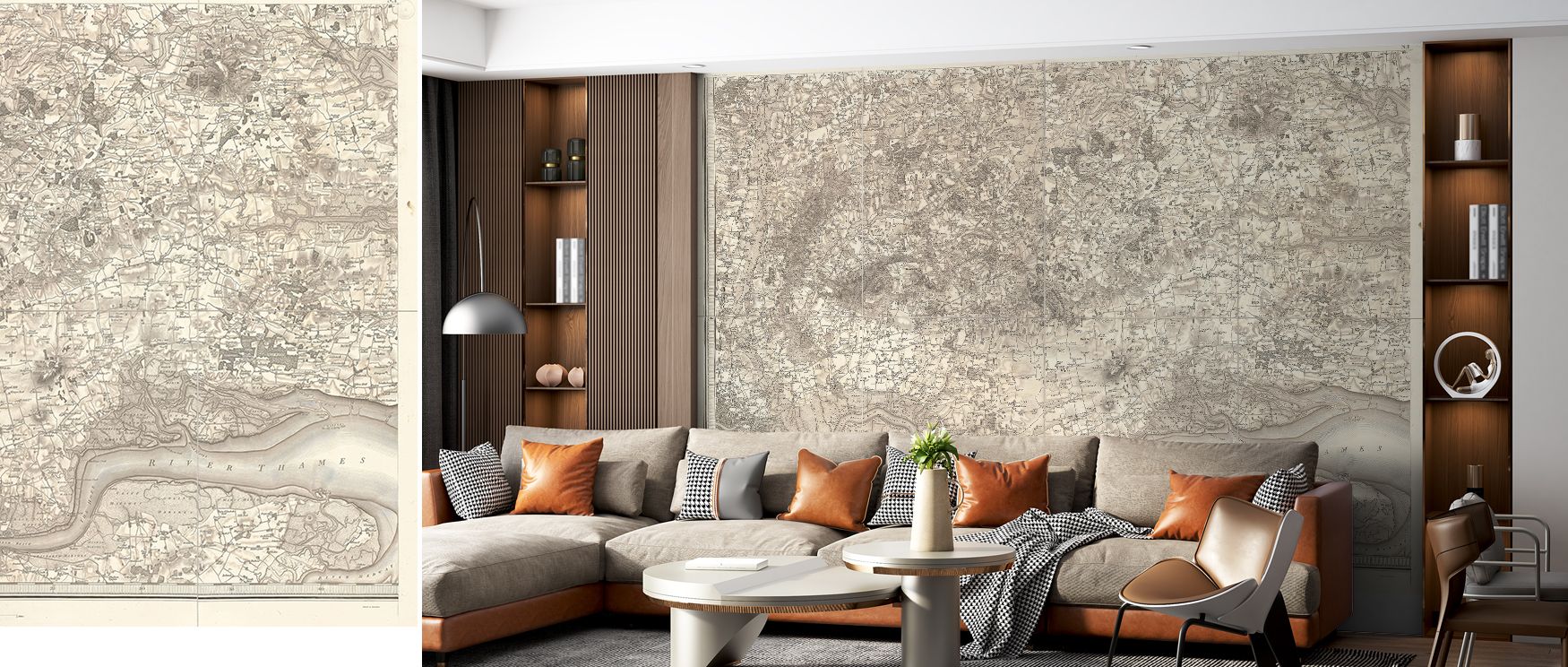 The mural radiates sophistication, offering interiors cultural rhythm and eco-conscious design. It transforms studies, family rooms, or creative spaces into immersive sanctuaries filled with charm, balance, and sustainable artistry. 