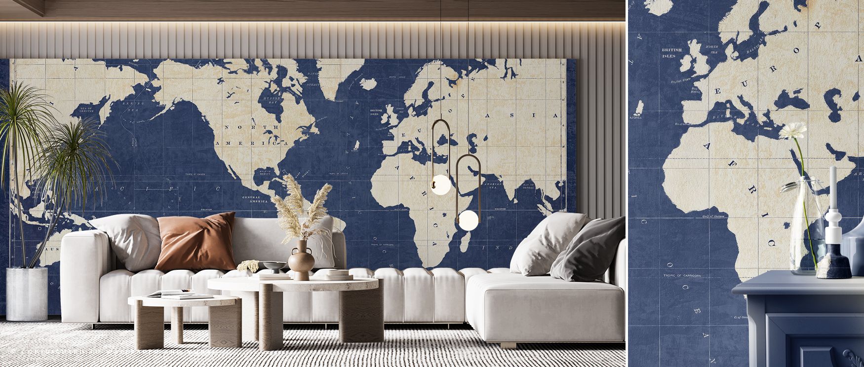 Blueprint World Map Dark balances modern charm with industrial rhythm. Its design enriches studies, bedrooms, or creative areas with technical artistry, making interiors sophisticated sanctuaries. 