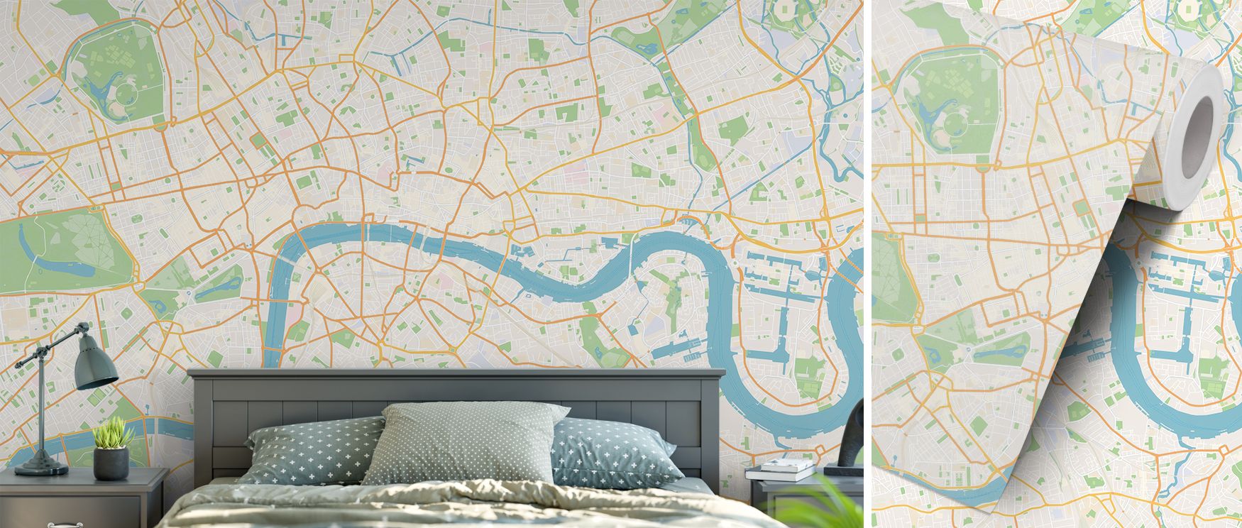 The Central London Color Map Wallpaper depicts geography in vibrant tones, highlighting global cities. Its imagery creates lively interiors, perfect for family rooms or educational spaces. The design radiates curiosity and charm. 