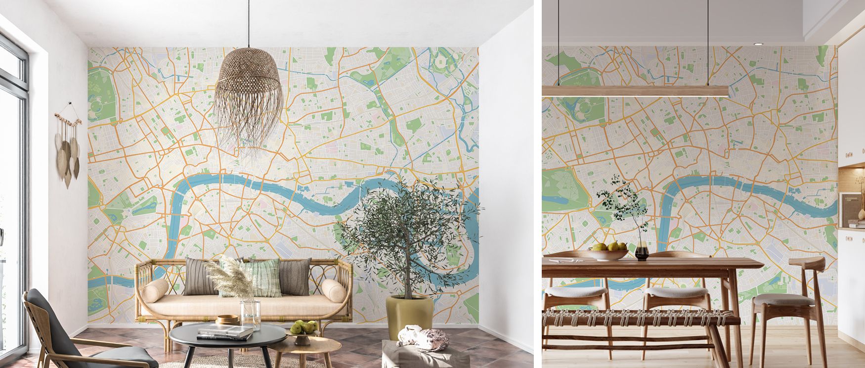 The Central London Color Map Wallpaper presents detailed cartography in colorful form, radiating charm. Its imagery enriches bedrooms or dining areas with curiosity. The design balances decorative rhythm with exploration. 