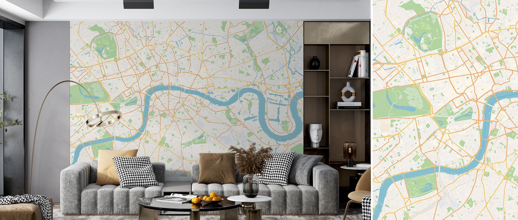 Maps are presented in colorful detail in the Central London Color Wallpaper, radiating charm. Its imagery enriches living rooms or studies, grounding interiors in curiosity. The design creates timeless decorative balance. 