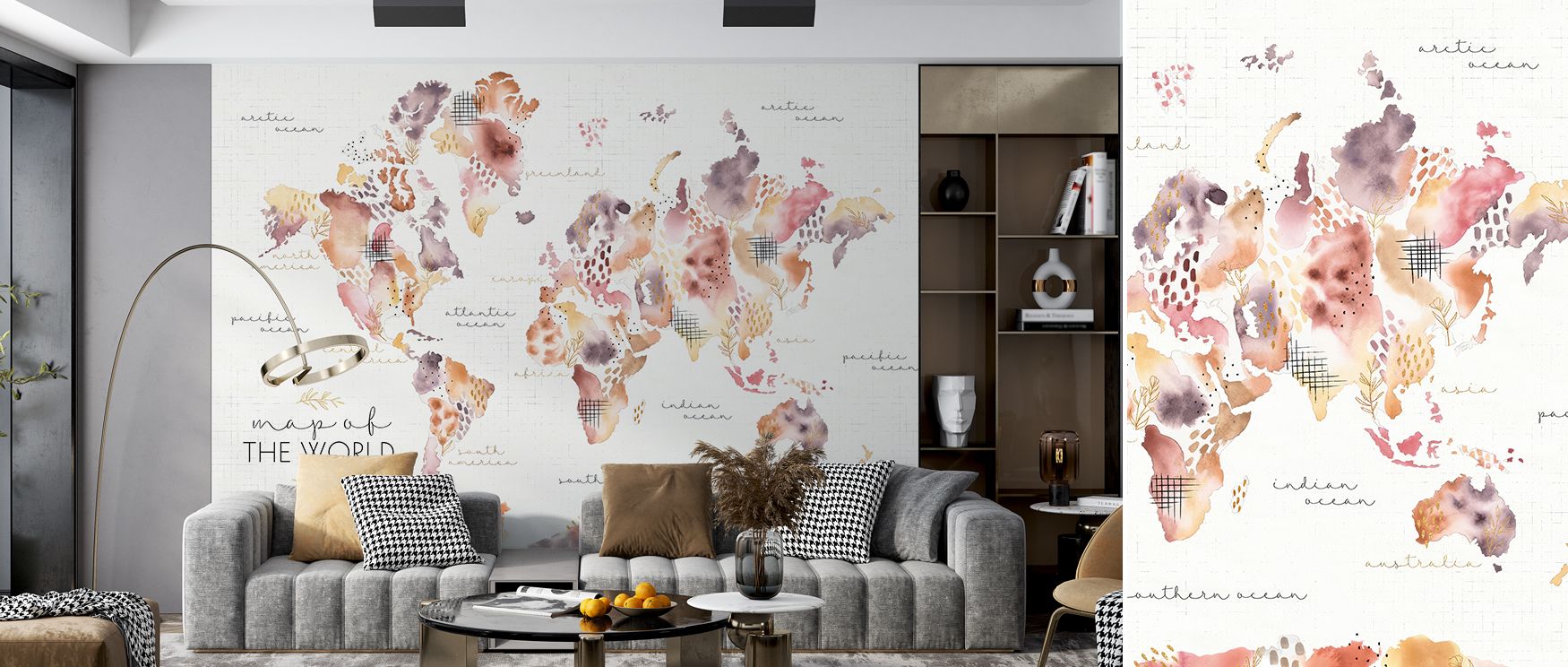 This wallpaper presents a Desert Bloom floral map where blossoms intertwine with cartography creating serene cultured spaces enriched by natural beauty and timeless decorative charm. 
