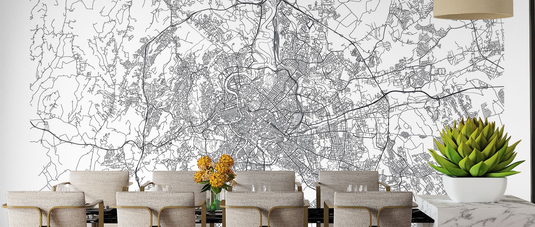 World map wallpaper styled with Rome as focal point in desert bloom hues, blending organic beauty with cultural depth. Its elegant lines and natural tones make it perfect for enhancing studies, living spaces, or offices, creating timeless sophistication a