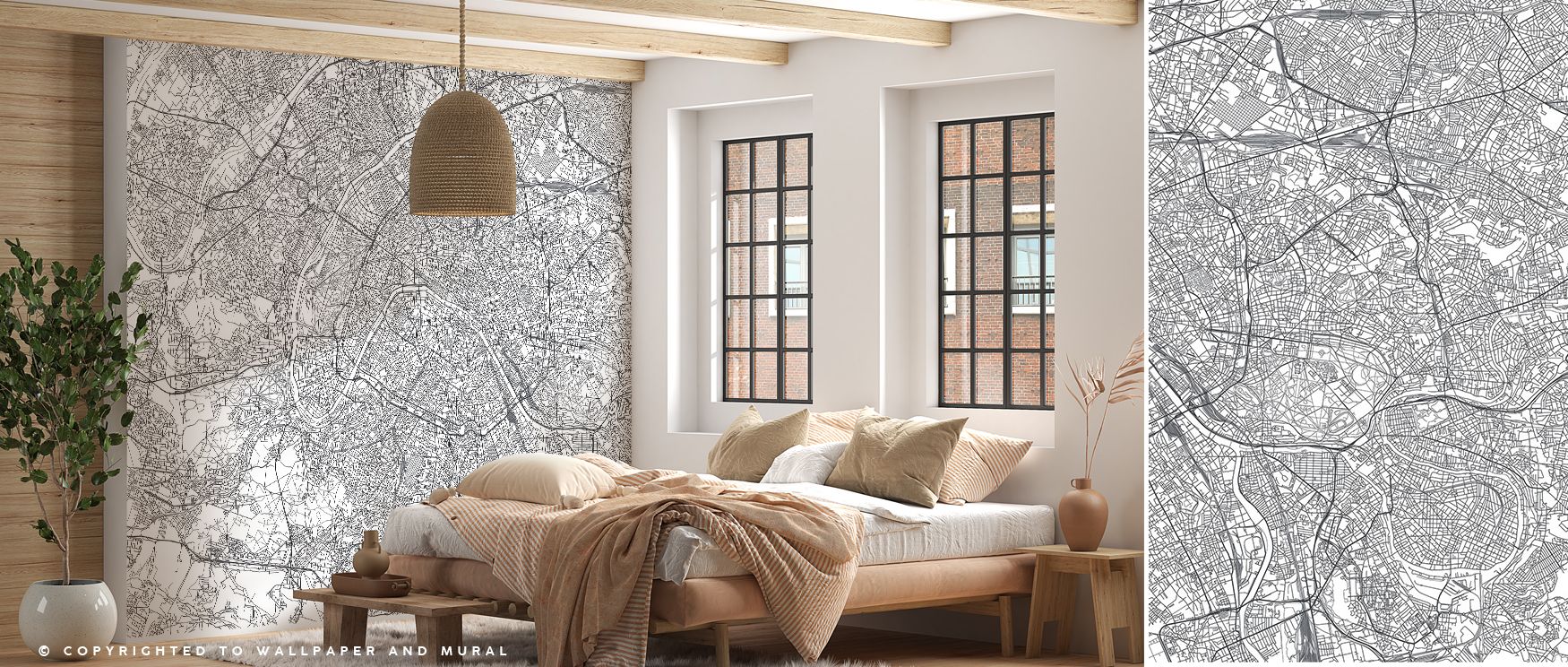 Paris city map wallpaper illustrating landmarks and neighborhoods in intricate design. Its cultured aesthetic transforms interiors into stylish spaces of heritage and inspiration. Perfect for living rooms, studies, or hallways, it enriches walls with time