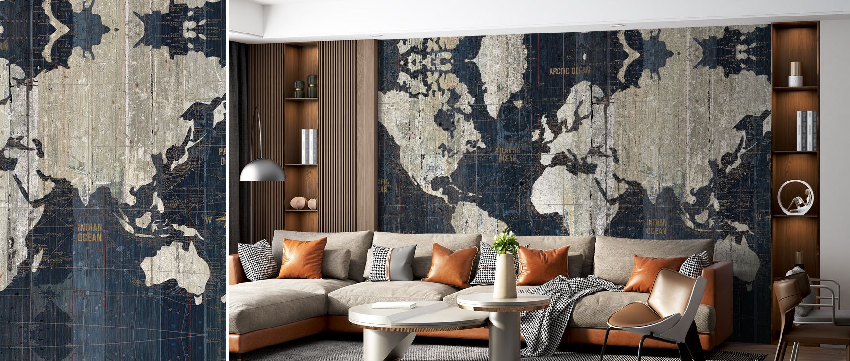This wallpaper depicts the Old World in detailed blue cartography, capturing charm and sophistication. Offices or living rooms glow with refinement, as walls transform into vintage backdrops filled with elegance and discovery. 