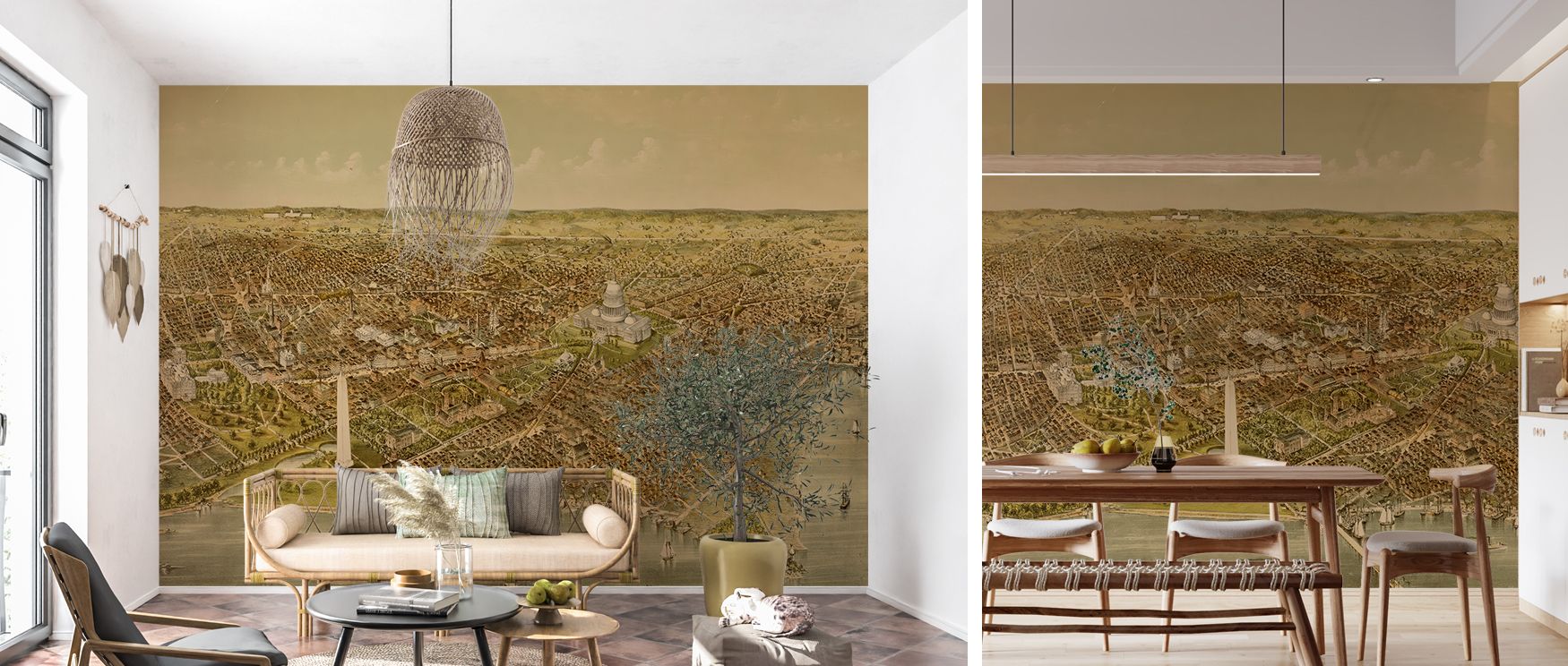 The Washington Views Map Wallpaper enriches interiors with iconic imagery, creating charm. Living rooms or lounges glow with refinement, as walls transform into canvases of cultural artistry and timeless pride. 