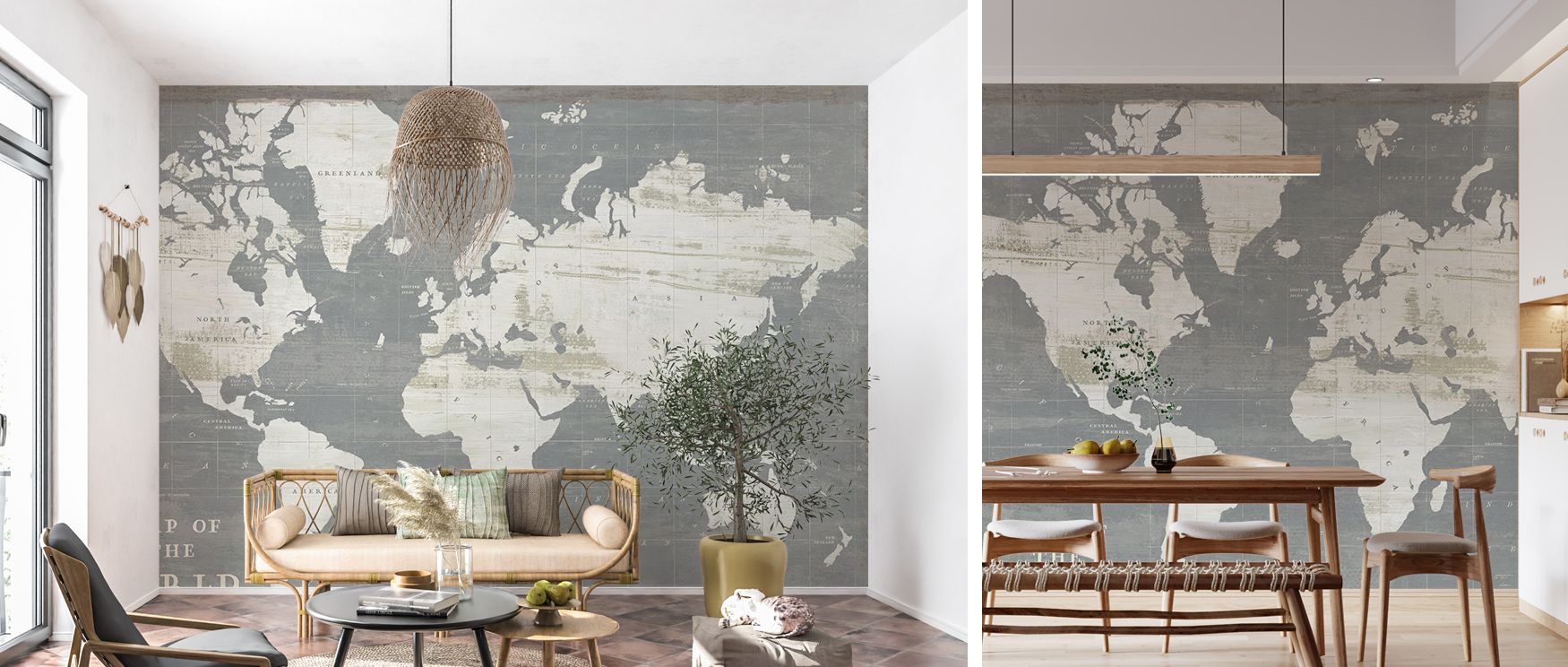 This wallpaper captures global detail in slate tones, creating stylish interiors. Designed for bedrooms or lounges, it enriches walls with refinement, sophistication, and cultural charm, blending contemporary elegance with timeless artistry that inspires 