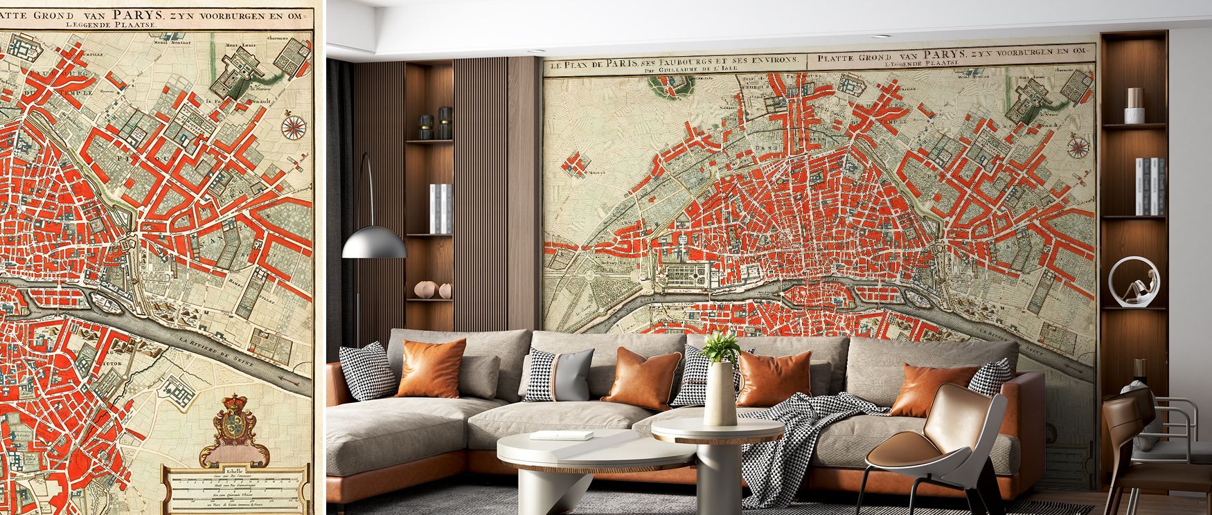 This wallpaper depicts Paris in vintage artistry, enriching interiors with charm. Bedrooms or lounges glow with sophistication as walls become cultural showcases filled with heritage beauty, refinement, and timeless Parisian elegance that celebrates histo