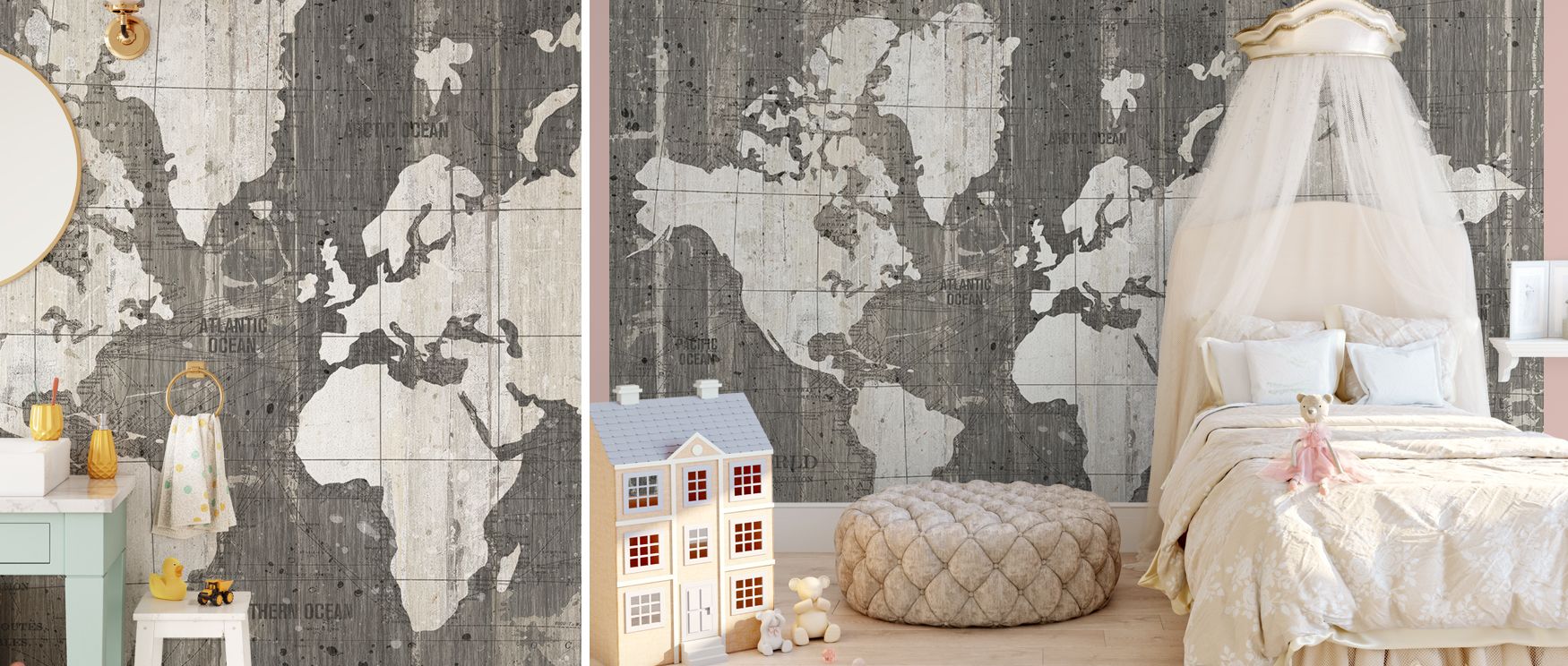 Neutral cartography decorates this wallpaper with subtle beauty, creating timeless refinement. Offices, bedrooms, or lounges glow with sophistication as walls radiate heritage artistry, vintage inspiration, and calm charm, enriching interiors with cultura