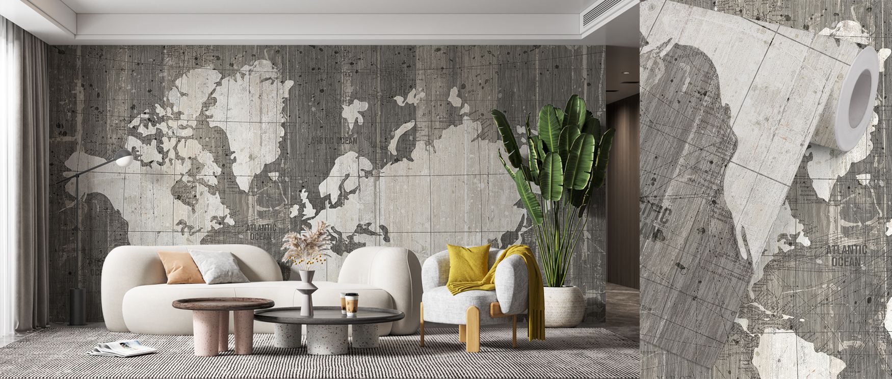 This wallpaper captures antique mapping in soft neutral tones, blending vintage elegance with cultural artistry. Designed for bedrooms or living rooms, it makes walls glow with refinement, turning interiors into stylish spaces enriched with sophistication