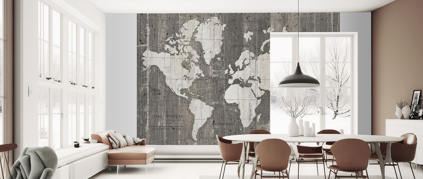 This wallpaper captures antique cartography in neutral refinement, enriching interiors with calm charm. Offices, living rooms, or bedrooms glow with sophistication as walls radiate cultural artistry, timeless beauty, and vintage detail, turning homes into