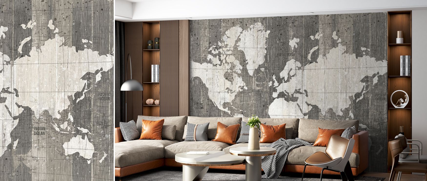 This wallpaper depicts Old World cartography in neutral tones, enriching interiors with calm elegance. Bedrooms or lounges glow with refinement as walls reflect vintage beauty, cultural artistry, and timeless sophistication, blending subtle charm with her