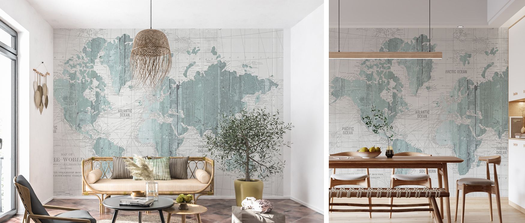 Mint gray tones highlight antique cartography across this wallpaper, radiating charm and elegance. Offices, bedrooms, or living spaces glow with refinement as walls reflect global heritage, artistry, and timeless sophistication, creating interiors filled 