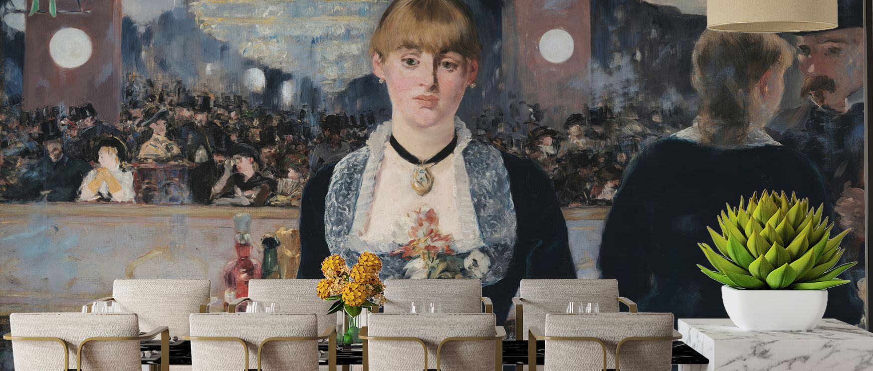 This wallpaper depicts iconic Parisian imagery in refined artistry, enriching interiors with sophistication. Dining rooms or offices glow with charm as walls reflect heritage, culture, and timeless French elegance, turning spaces into stylish cultural ret