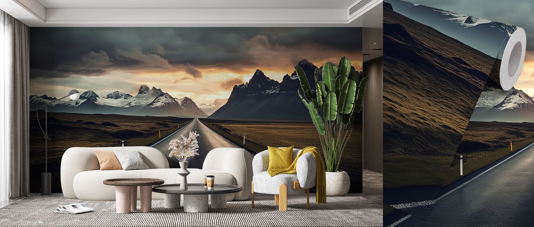 This wallpaper captures heartfelt beauty with its imagery of a long journey home, filling interiors with warmth. Living rooms, bedrooms, or hallways glow with comfort as walls radiate refinement and serenity, making spaces feel inviting, artistic, and emo