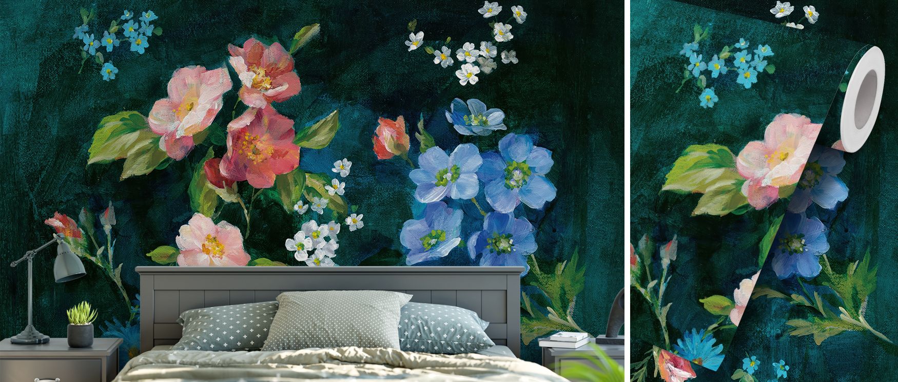 This wallpaper captures the essence of English gardens in floral artistry, filling interiors with charm. Designed for living rooms or hallways, it makes walls glow with sophistication, natural refinement, and botanical beauty, creating welcoming interiors