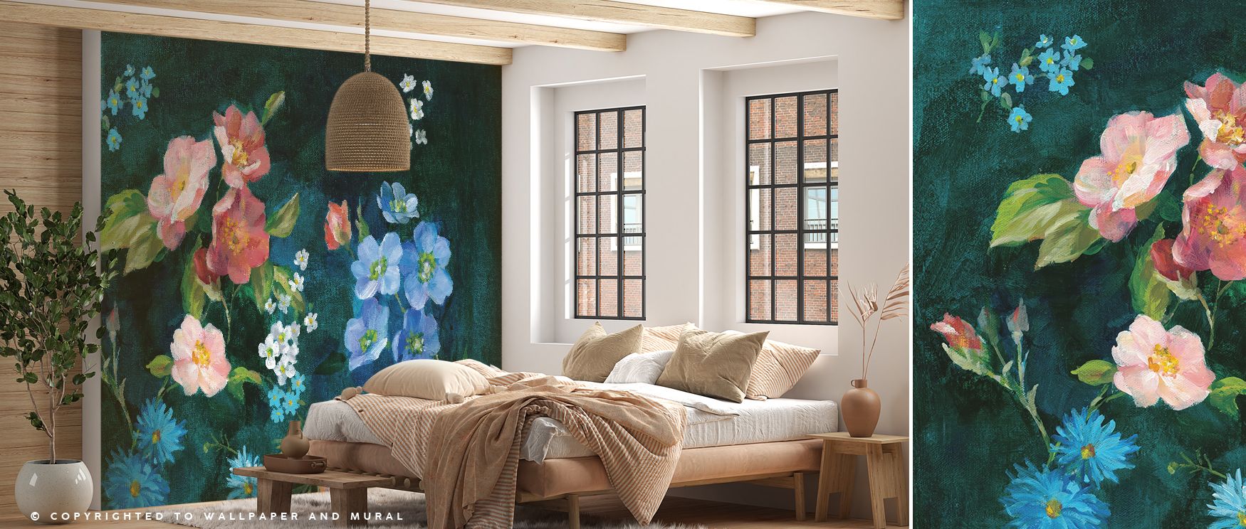English garden-inspired artistry fills this wallpaper with cultural charm. Living rooms, bedrooms, or hallways glow with refinement as walls transform into floral showcases filled with tranquility, beauty, and timeless sophistication, creating welcoming h