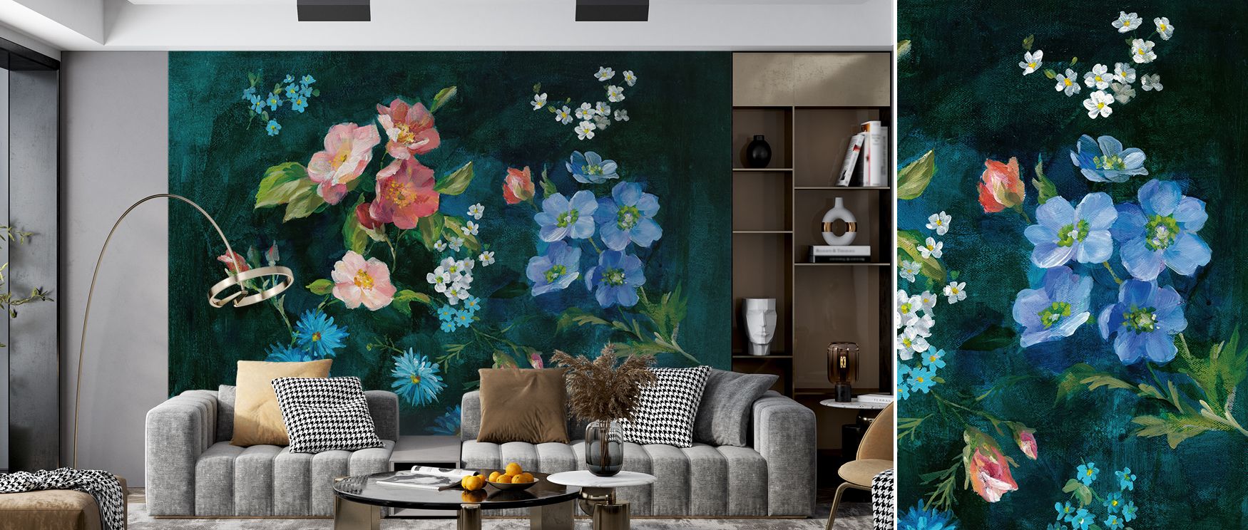 This wallpaper captures English garden charm through delicate floral artistry, enriching interiors with refinement. Living rooms, bedrooms, or hallways glow with sophistication as walls transform into timeless retreats filled with natural beauty. 