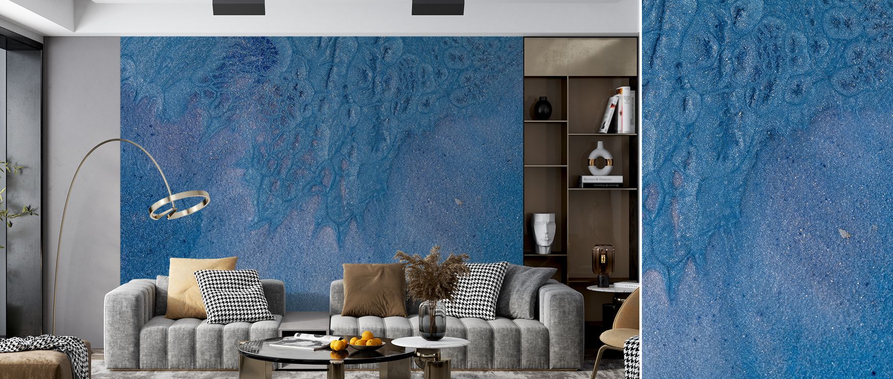 Vivid abstract landscape wall design with bold imaginative tones, adding a creative dimension to living rooms or office interiors, offering vibrant artistic accents that transform spaces into inspiring areas filled with modern contemporary energy and styl