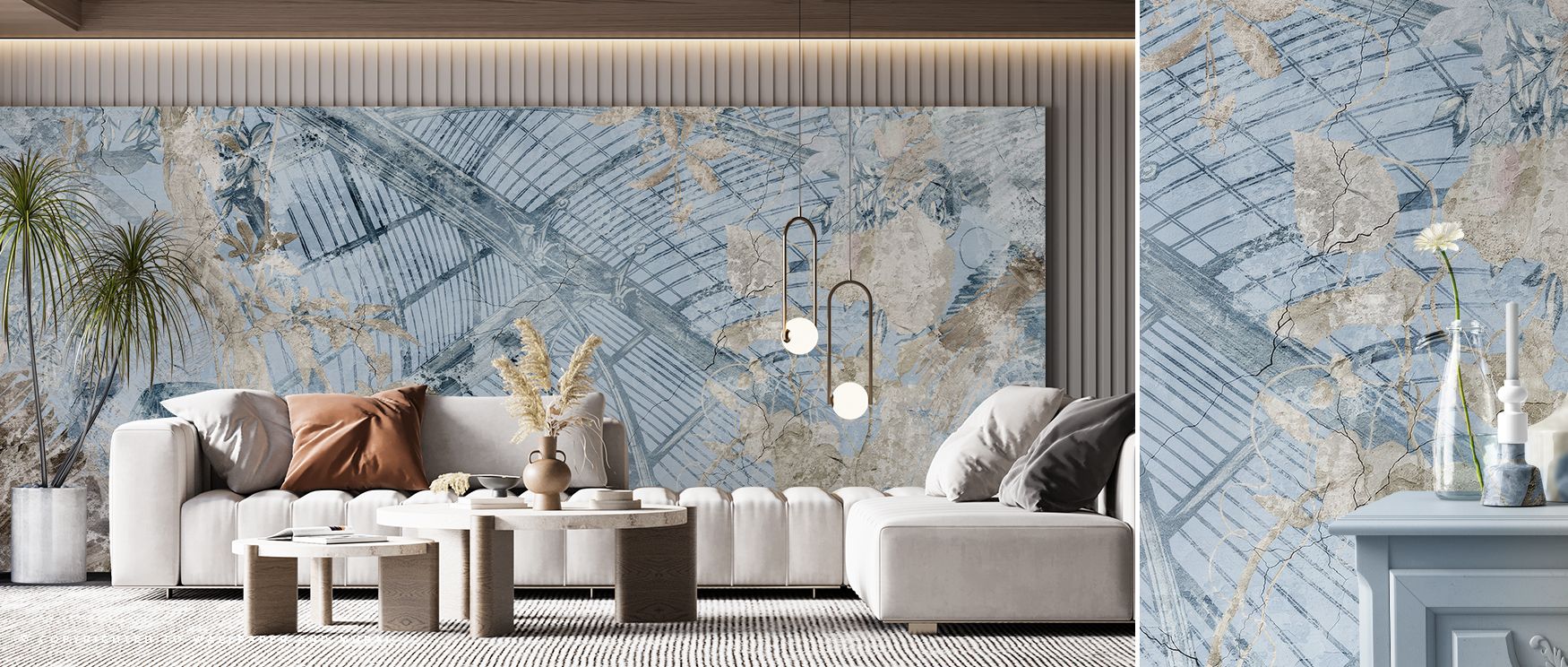 Elegant vintage greenhouse wallpaper mural showcasing rustic tones, perfect for offices or dining areas, turning plain walls into heritage-inspired decorative canvases filled with nostalgic charm, artistic warmth, and rustic elegance. 